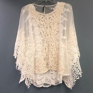Lace Tank Top and “Poncho” Duo